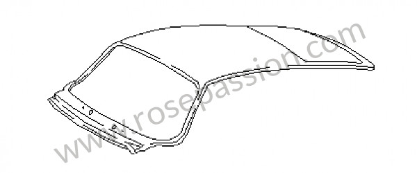 P1025445 - ROOF WITHOUT REAR WINDOW SURROUND for Porsche 911 G • 1987 • 3.2 g50 • Coupe • Manual gearbox, 5 speed