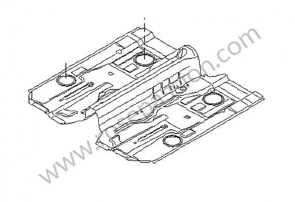 P104165 - Chapa do piso para Porsche Boxster / 987 • 2005 • Boxster 2.7 • Cabrio • Caixa automática