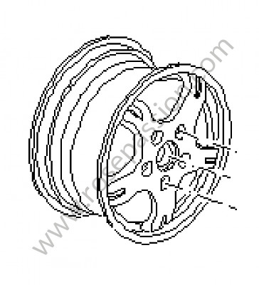 P108022 - Disc wheel for Porsche Cayman / 987C • 2008 • Cayman 2.7 • Manual gearbox, 6 speed
