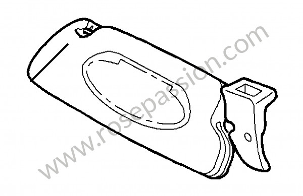 P114079 - Sun visor for Porsche Boxster / 987-2 • 2009 • Boxster 2.9 • Cabrio • Pdk gearbox