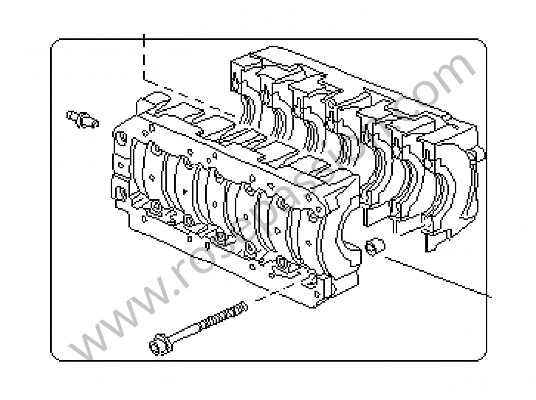 P117801 - Carcasa de cojinete para Porsche Boxster / 987 • 2005 • Boxster 2.7 • Cabrio • Caja manual de 6 velocidades