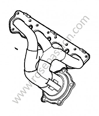 P121112 - Abgaskrümmer für Porsche Cayenne / 957 / 9PA1 • 2009 • Cayenne s v8 • 6-gang-handschaltgetriebe