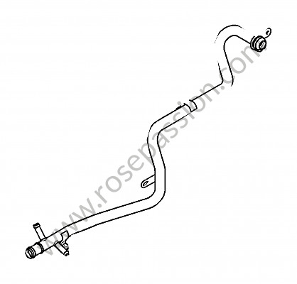 P125295 - Cooling water tube for Porsche Cayenne / 957 / 9PA1 • 2008 • Cayenne gts • Manual gearbox, 6 speed