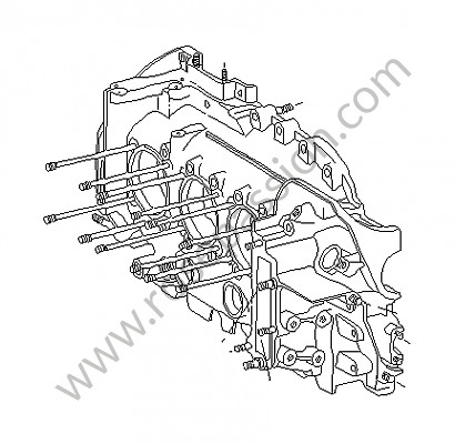 P12601 - Crankcase for Porsche 914 • 1971 • 914 / 6 • Automatic gearbox