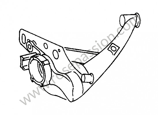 P13042 - Scharnierende arm voor Porsche 912 • 1969 • 912 1.6 • Targa • Manuele bak 5 versnellingen
