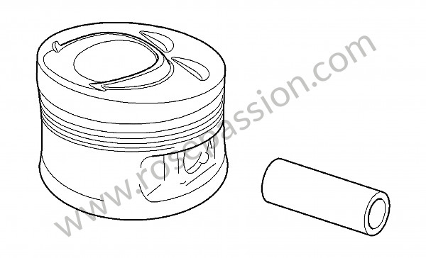 P131048 - Piston complete cylinder for Porsche Cayenne / 957 / 9PA1 • 2009 • Cayenne v6 • Automatic gearbox