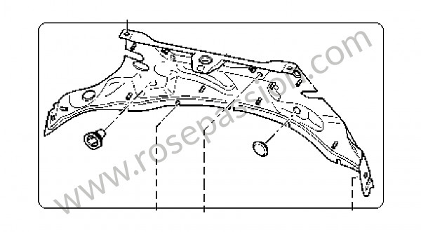 P131629 - Wasserkasten für Porsche Cayenne / 955 / 9PA • 2006 • Cayenne v6 • 6-gang-handschaltgetriebe