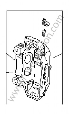 P132244 - Étrier fixe pour Porsche 997-1 / 911 Carrera • 2008 • 997 c2s • Coupe • Boite auto