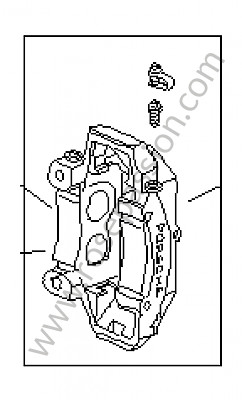 P132244 - Fixed calliper for Porsche 997-1 / 911 Carrera • 2008 • 997 c4s • Targa • Automatic gearbox