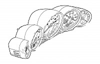 P133010 - Instrumento combinado para Porsche 997 GT3 / GT3-2 • 2008 • 997 gt3 3.6 • Coupe • Caixa manual 6 velocidades