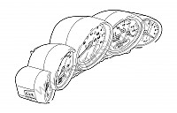 P133094 - Instrumento combinado para Porsche 997 GT3 / GT3-2 • 2008 • 997 gt3 rs 3.6 • Coupe • Caja manual de 6 velocidades