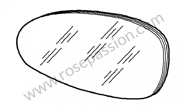P133116 - Glas spiegel met klemmen voor Porsche 997-2 / 911 Carrera • 2012 • 997 c4s • Cabrio • Bak pdk