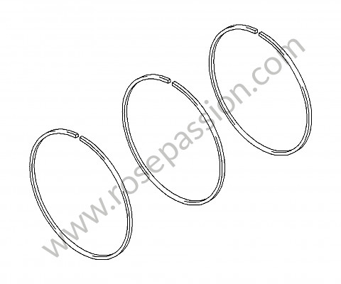 P138613 - Set of piston rings for Porsche Cayman / 987C2 • 2011 • Cayman 2.9 • Manual gearbox, 6 speed