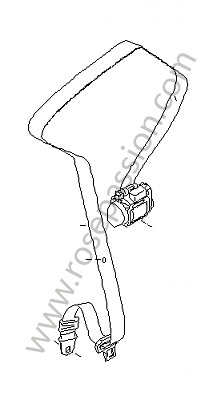 P140150 - Veiligheidsgordel voor Porsche Cayman / 987C • 2007 • Cayman 2.7 • Manuele bak 5 versnellingen