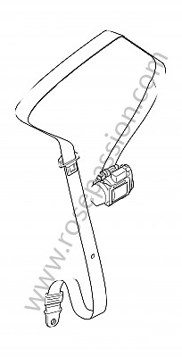 P140150 - Cinturon de seguridad para Porsche Cayman / 987C2 • 2012 • Cayman r • Caja pdk