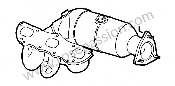 P140369 - Exhaust manifold for Porsche 997-2 / 911 Carrera • 2010 • 997 c2s • Cabrio • Pdk gearbox