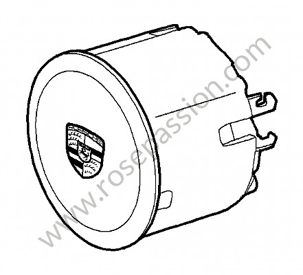 P141535 - Dispositif airbag cuir gris foncé / nature pour Porsche Cayman / 987C2 • 2012 • Cayman r • Boite PDK