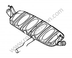 Rear exhaust for Porsche Cayenne / 957 / 9PA1 • 2009 • Cayenne diesel • Automatic gearbox