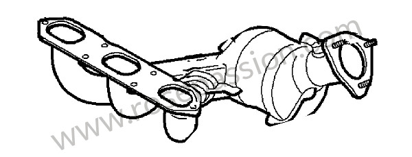 P143898 - Colecor de escape para Porsche Boxster / 987-2 • 2012 • Boxster 2.9 • Cabrio • Caja manual de 6 velocidades