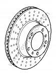 P144421 - Brake disc for Porsche 997-2 / 911 Carrera • 2012 • 997 c4s • Targa • Pdk gearbox