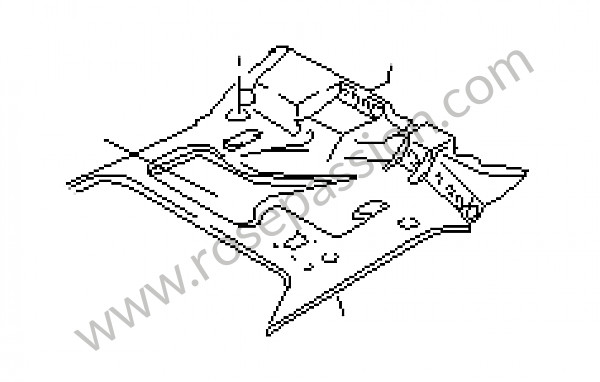 P15864 - Boot floor plate for Porsche 911 G • 1988 • 3.2 g50 • Targa • Manual gearbox, 5 speed