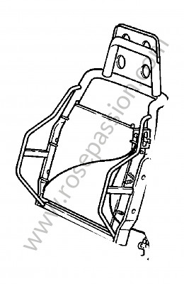 P16404 - Backrest frame for Porsche 911 Turbo / 911T / GT2 / 965 • 1979 • 3.3 turbo • Coupe • Manual gearbox, 4 speed
