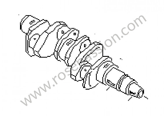 P168274 - Crankshaft for Porsche 914 • 1975 • 914 / 4 1.8 carbu • Manual gearbox, 5 speed