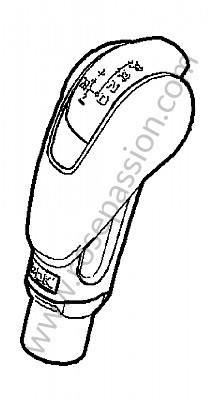 P172729 - Knop keuzehendel voor Porsche 997-2 / 911 Carrera • 2011 • 997 c4s • Targa • Bak pdk