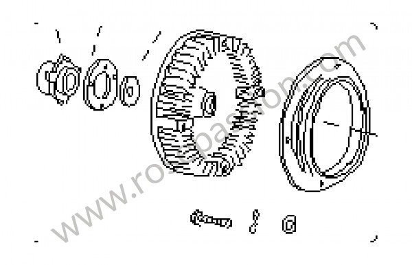P173159 - Roda do ventilador com polia e cubo para Porsche 914 • 1971 • 914 / 4 1.7 • Caixa manual 5 velocidades