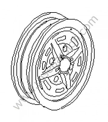 P173194 - Steel wheel for Porsche 914 • 1972 • 914 / 4 1.7 • Manual gearbox, 5 speed