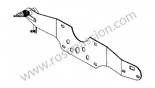 P190128 - Wiper frame for Porsche 356B T5 • 1960 • 1600 (616 / 1 t5) • Coupe b t5 • Manual gearbox, 4 speed