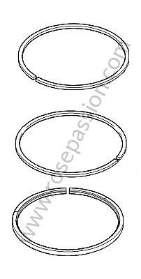 P192193 - Set of piston rings for Porsche Panamera / 970 • 2012 • Panamera 4s • Pdk gearbox