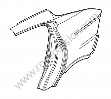 Guardabarros trasero y panel lateral para Porsche Panamera / 970 • 2012 • Panamera 4s • Caja pdk