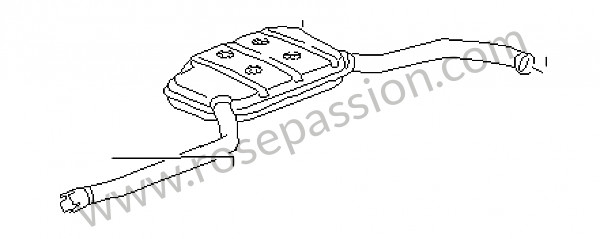 P21972 - Zwischenschalldaempfer für Porsche 928 • 1989 • 928 s4 • Coupe • 5-gang-handschaltgetriebe