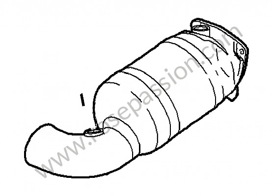 P221629 - Catalytic converter for Porsche 997 Turbo / 997T / 911 Turbo / GT2 • 2008 • 997 gt2 • Coupe • Manual gearbox, 6 speed
