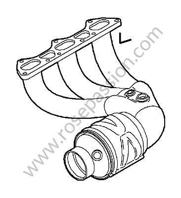 P221637 - Catalytic converter for Porsche 997 GT3 / GT3-2 • 2008 • 997 gt3 3.6 • Coupe • Manual gearbox, 6 speed