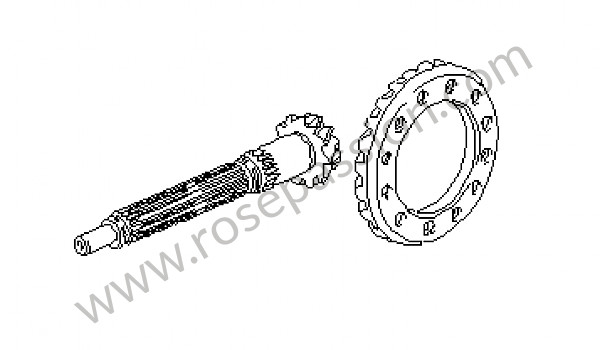 P22362 - Engrenagem anelar e eixo de pinhao para Porsche 928 • 1981 • 928 4.5 • Coupe • Caixa manual 5 velocidades