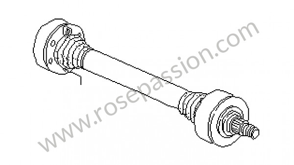 P22532 - Drive shaft for Porsche 928 • 1979 • 928 4.5 • Coupe • Manual gearbox, 5 speed