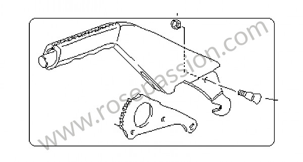 P23284 - Parking-brake lever for Porsche 928 • 1994 • 928 gts • Coupe • Manual gearbox, 5 speed