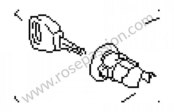 P26366 - Cilindro fechadura porta para Porsche 928 • 1981 • 928 4.5 • Coupe • Caixa manual 5 velocidades