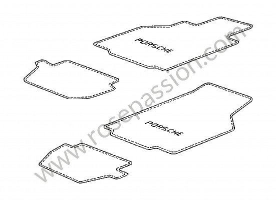 P269318 - Floor mat  set bose space grey for Porsche 996 / 911 Carrera • 2005 • 996 carrera 2 • Cabrio • Automatic gearbox