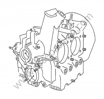 P269694 - Carter moteur pour cylindre pour Porsche 356 pré-a • 1950 • 1100 (369) • Cabrio pré a • Boite manuelle 4 vitesses