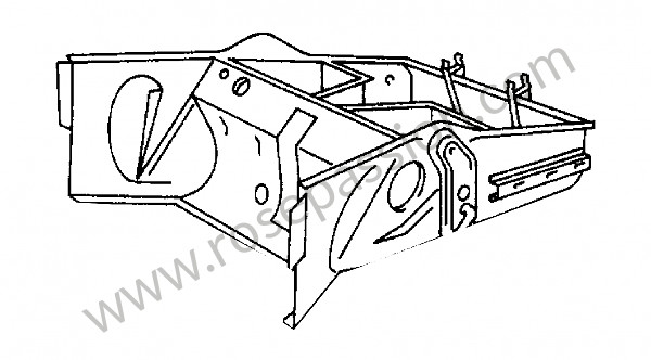 P270037 - Voorstel gedeelte chassis voor Porsche 356 pré-a • 1954 • 1500 s (528 / 2) • Speedster pré a • Manuele bak 4 versnellingen
