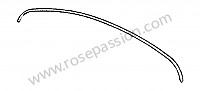 P270233 - Friso decorativo no meio para Porsche 356 pré-a • 1950 • 1100 (369) • Cabrio pré a • Caixa manual 4 velocidades