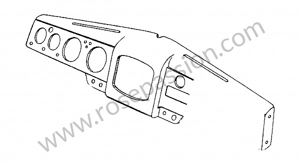 P270749 - Salpicadero primera capa con guantera sin cerradura para Porsche 356 pré-a • 1954 • 1100 (369) • Cabrio pré a • Caja manual de 4 velocidades