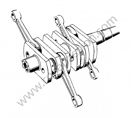P270770 - Crankshaft with flywheel for Porsche 356 pré-a • 1951 • 1100 (369) • Coupe pré a • Manual gearbox, 4 speed