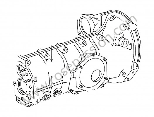 P272879 - Transmission case complete for Porsche 356 pré-a • 1953 • 1300 s (589) • Cabrio pré a • Manual gearbox, 4 speed