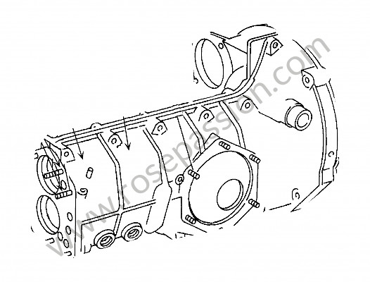 P272880 - Carter de caja de cambios completo para Porsche 356 pré-a • 1953 • 1500 (546) • Cabrio pré a • Caja manual de 4 velocidades