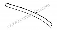 P273116 - Listello di copertura senza rivestimento destro per Porsche 356 pré-a • 1955 • 1500 s (528 / 2) • Speedster pré a • Cambio manuale 4 marce