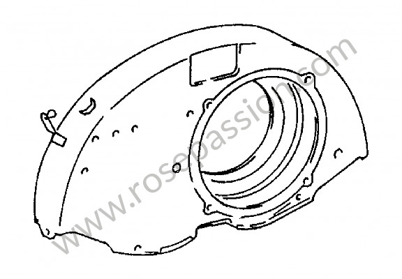 P273126 - Carter de ventilation pour Porsche 356a • 1955 • 1300 (506 / 2) • Speedster a t1 • Boite manuelle 4 vitesses